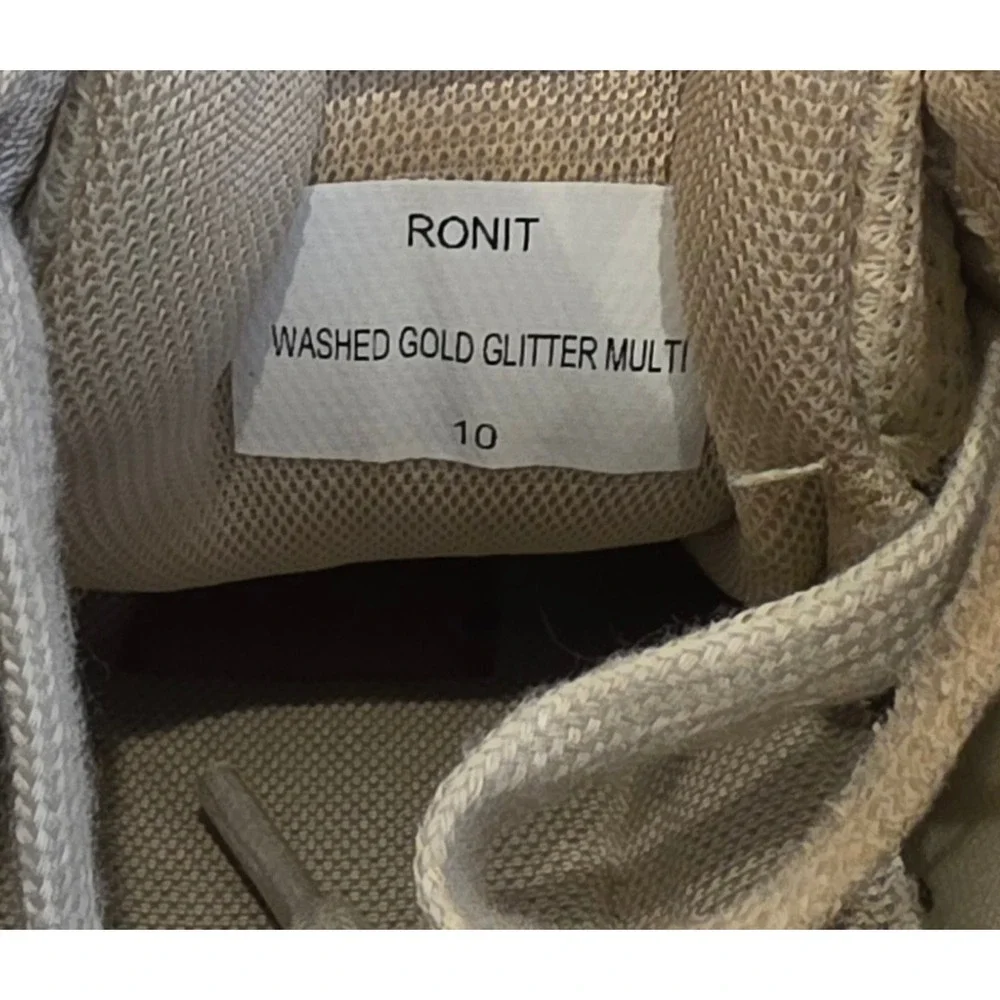 Vintage Havana Ronit Women's‎ Size 10 Cream Beige Gold Glitter Star Sneakers